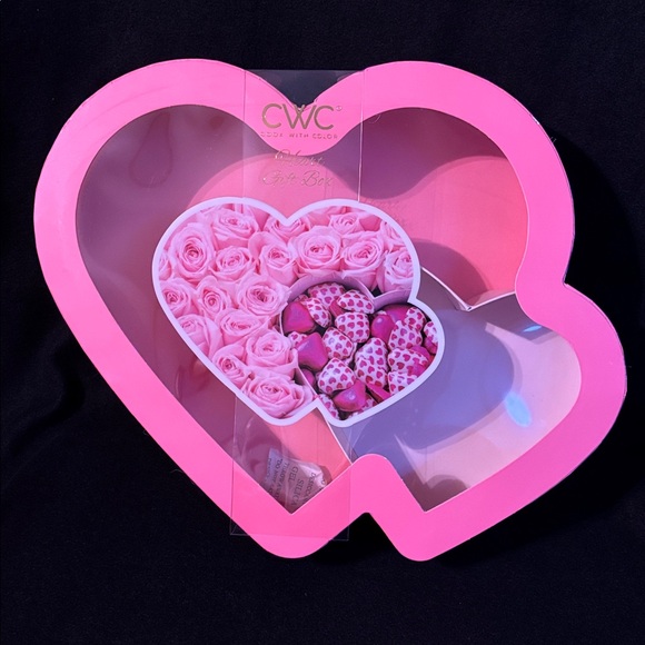 Other - Heart Shaped Gift Box with Clear Top View